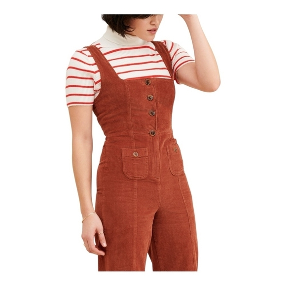 Urban Outfitters Button Front Jumpsuit Women’s Corduroy Sleeveless Jumpsuit, S - Picture 3 of 9